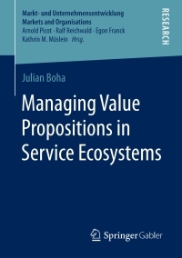 Imagen de portada: Managing Value Propositions in Service Ecosystems 9783658317126