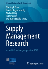 Cover image: Supply Management Research 1st edition 9783658318970