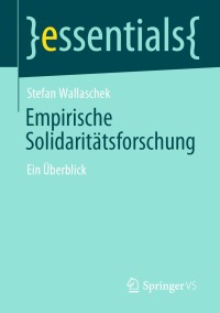 Imagen de portada: Empirische Solidaritätsforschung 9783658321215