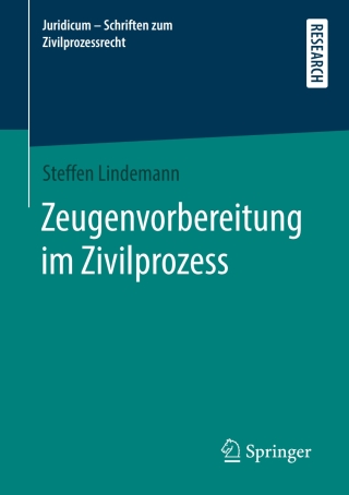 Cover image: Zeugenvorbereitung im Zivilprozess 9783658321543