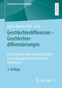Titelbild: Geschlechterdifferenzen – Geschlechterdifferenzierungen 3rd edition 9783658322106