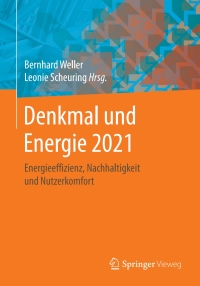 Cover image: Denkmal und Energie 2021 9783658322472