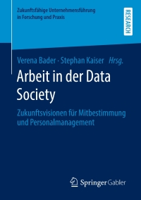 Cover image: Arbeit in der Data Society 1st edition 9783658322755