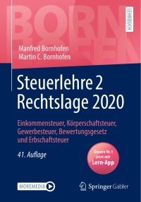 صورة الغلاف: Steuerlehre 2 Rechtslage 2020 41st edition 9783658323530