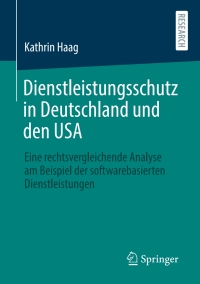 Cover image: Dienstleistungsschutz in Deutschland und den USA 9783658324605