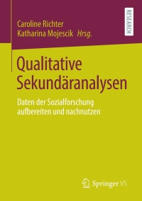 Imagen de portada: Qualitative Sekundäranalysen 9783658328504