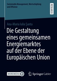 Imagen de portada: Die Gestaltung eines gemeinsamen Energiemarktes auf der Ebene der Europäischen Union 9783658333546