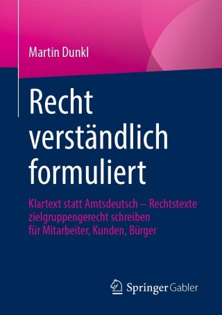 Cover image: Recht verständlich formuliert 9783658335892