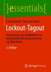صورة الغلاف: Lockout-Tagout 2nd edition 9783658336523