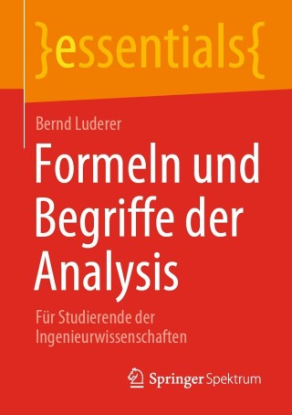 Imagen de portada: Formeln und Begriffe der Analysis 9783658336899