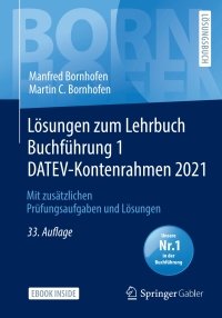 Imagen de portada: Lösungen zum Lehrbuch Buchführung 1 DATEV-Kontenrahmen 2021 33rd edition 9783658338329