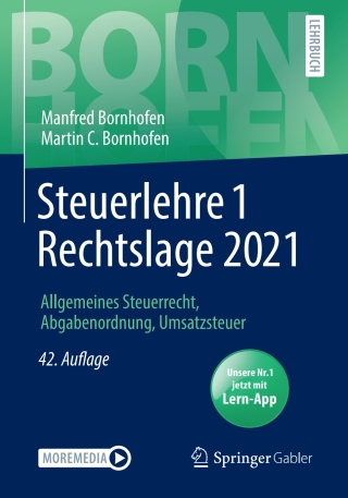 Cover image: Steuerlehre 1 Rechtslage 2021 42nd edition 9783658338343