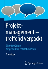 Titelbild: Projektmanagement – treffend verpackt 5th edition 9783658343156