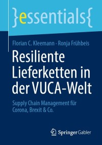 Omslagafbeelding: Resiliente Lieferketten in der VUCA-Welt 9783658343361