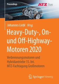 صورة الغلاف: Heavy-Duty-, On- und Off-Highway-Motoren 2020 9783658343613