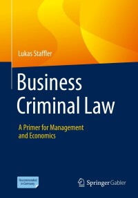 Imagen de portada: Business Criminal Law 9783658344719