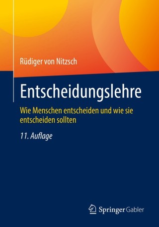 Cover image: Entscheidungslehre 11th edition 9783658345198