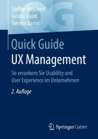 Cover image: Quick Guide UX Management 2nd edition 9783658347253