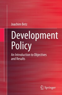 Cover image: Development Policy 9783658350109