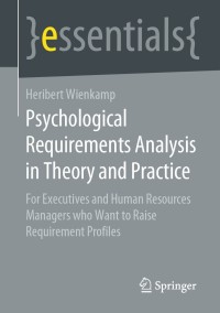 Cover image: Psychological Requirements Analysis in Theory and Practice 9783658350895