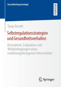 Cover image: Selbstregulationsstrategien und Gesundheitsverhalten 9783658351045