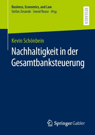 Cover image: Nachhaltigkeit in der Gesamtbanksteuerung 9783658352714