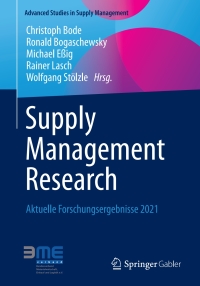 Imagen de portada: Supply Management Research 9783658354480