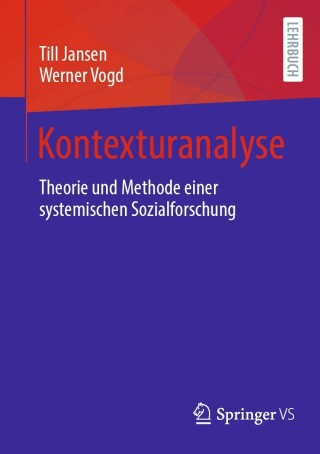 Cover image: Kontexturanalyse 9783658357719