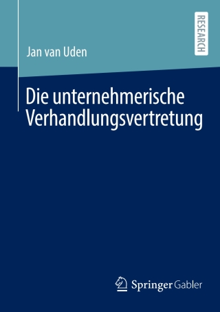 Cover image: Die unternehmerische Verhandlungsvertretung 9783658358617