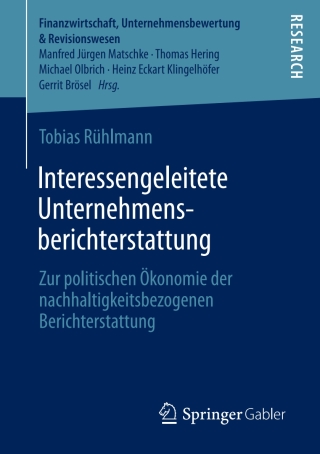 Cover image: Interessengeleitete Unternehmensberichterstattung 9783658359133