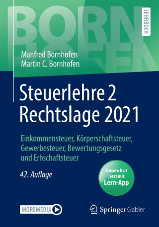 Cover image: Steuerlehre 2 Rechtslage 2021 42nd edition 9783658361747