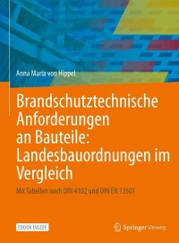 Imagen de portada: Brandschutztechnische Anforderungen an Bauteile: Landesbauordnungen im Vergleich 9783658362928