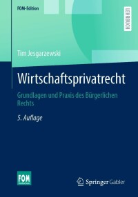 Immagine di copertina: Wirtschaftsprivatrecht 5th edition 9783658364731