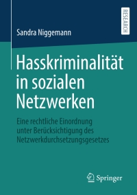 Cover image: Hasskriminalität in sozialen Netzwerken 9783658367459