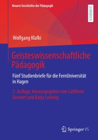 Cover image: Geisteswissenschaftliche Pädagogik 2nd edition 9783658371715