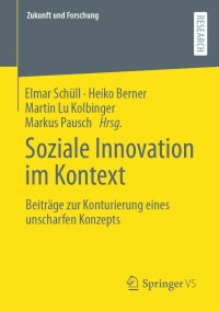 Cover image: Soziale Innovation im Kontext 9783658372200