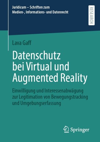 Cover image: Datenschutz bei Virtual und Augmented Reality 9783658372675