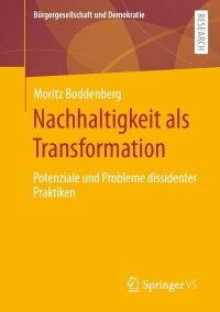 Cover image: Nachhaltigkeit als Transformation 9783658376741