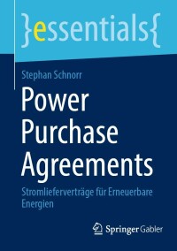 Imagen de portada: Power Purchase Agreements 9783658379094