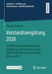 صورة الغلاف: Vorstandsvergütung 2020 9783658382391