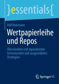 Cover image: Wertpapierleihe und Repos 9783658386207