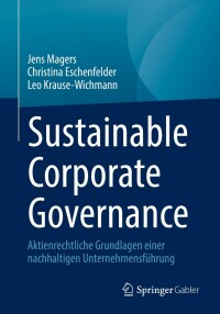 Omslagafbeelding: Sustainable Corporate Governance 9783658386832