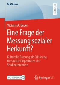 Immagine di copertina: Eine Frage der Messung sozialer Herkunft? 9783658393687