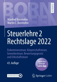 Omslagafbeelding: Steuerlehre 2 Rechtslage 2022 43rd edition 9783658395131