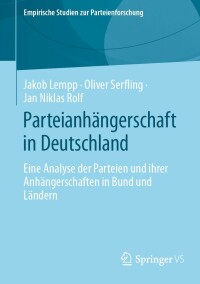 Cover image: Parteianhängerschaft in Deutschland 9783658395520