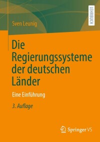 Cover image: Die Regierungssysteme der deutschen Länder 3rd edition 9783658402297