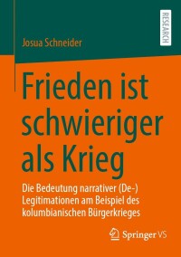 Imagen de portada: Frieden ist schwieriger als Krieg 9783658402938