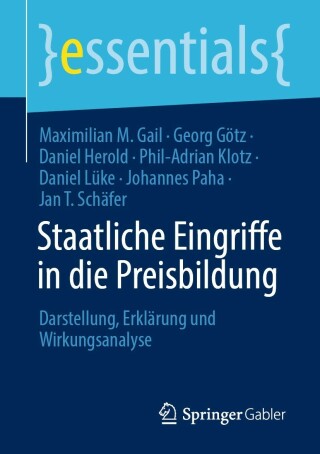 Imagen de portada: Staatliche Eingriffe in die Preisbildung 9783658406738