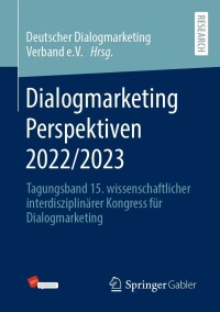 Immagine di copertina: Dialogmarketing Perspektiven 2022/2023 9783658407520