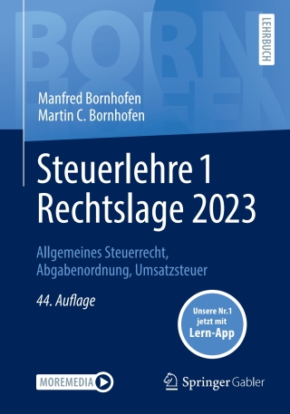 صورة الغلاف: Steuerlehre 1 Rechtslage 2023 44th edition 9783658409883